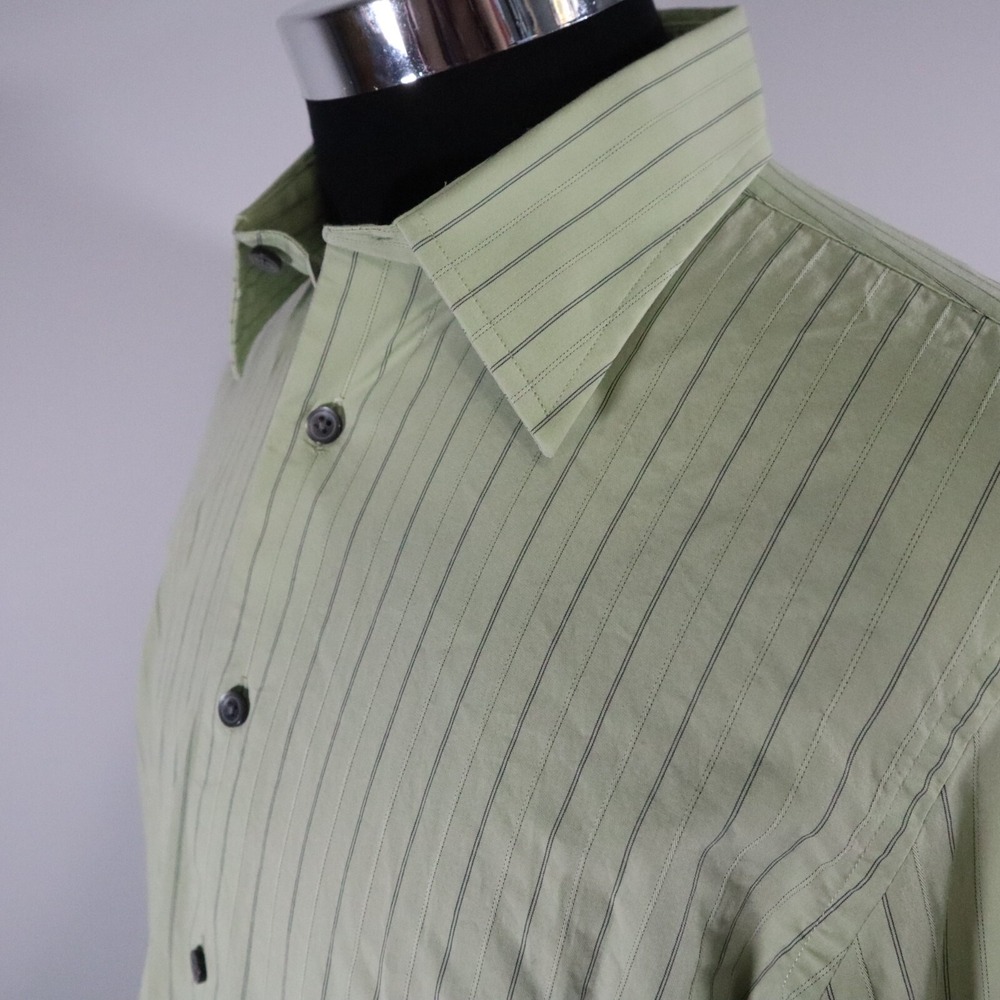 Express Shirt Mens Medium 15-15.5 1MX Modern‎ Fit Button Up Striped Long Sleeve - Picture 2 of 8